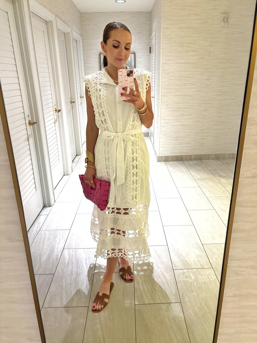 white amazon eyelet dress merricksart