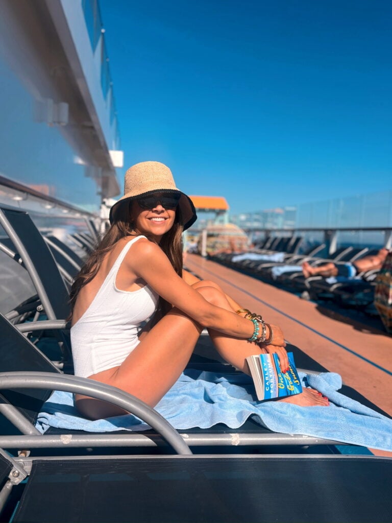 madewell bucket hat, old white swimsuit