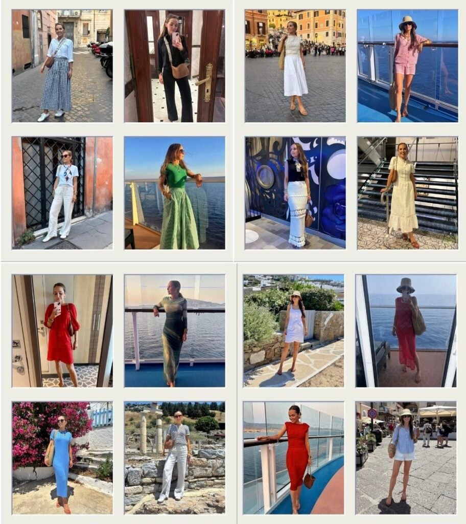 what I wore on a mediterranean cruise and Rome